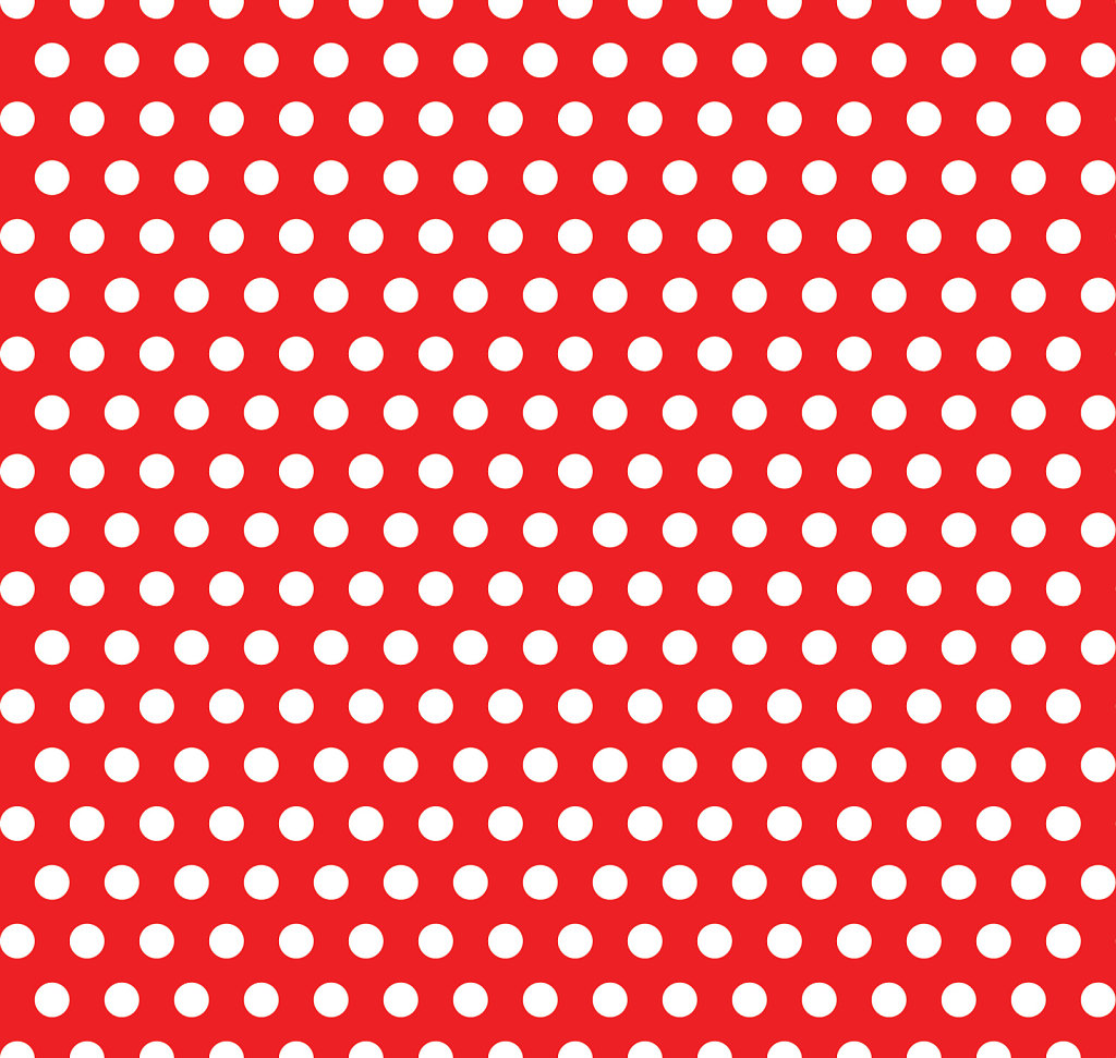 Red with white polka dot seamless background