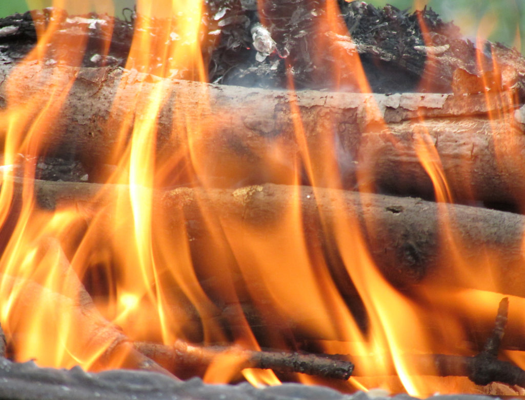 Open fire pit photo