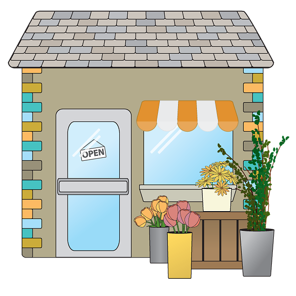Spring or Summer small business flower shop