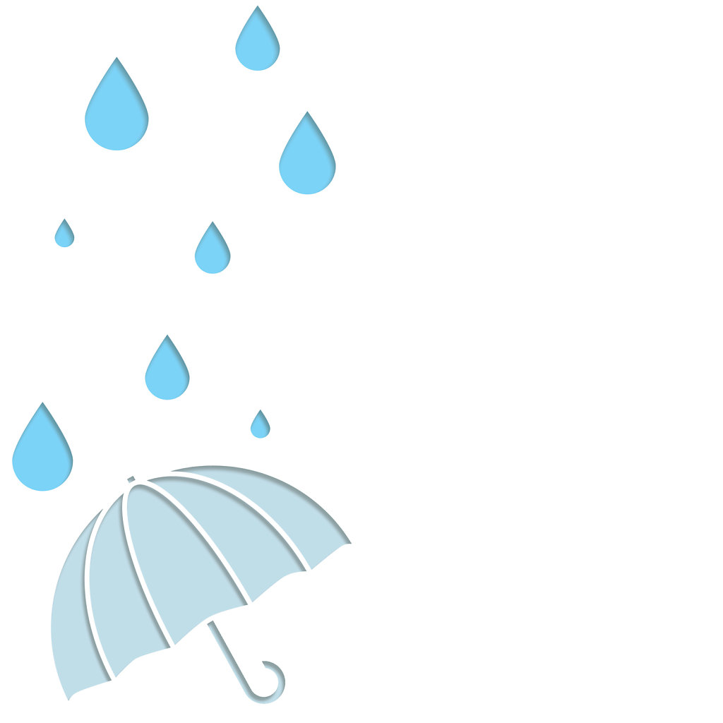 Baby blue umbrella with rain drops
