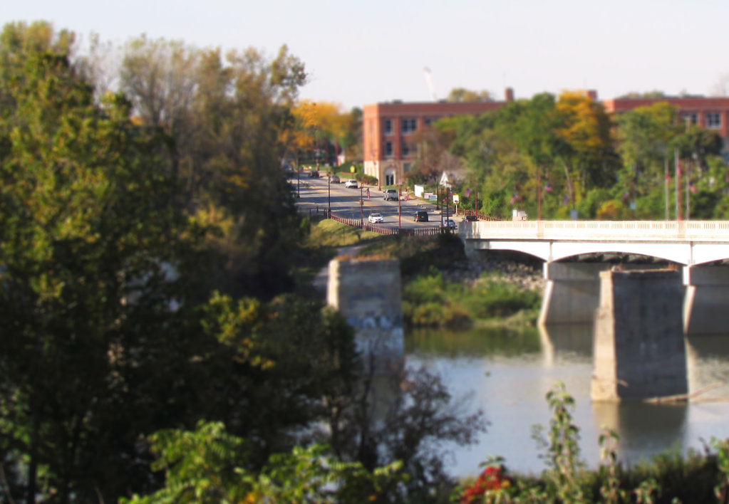 Tilt Shift Perrysburg bridge