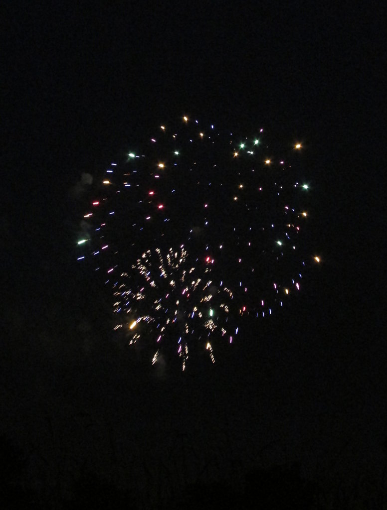 Picture of fireworks red white and blue