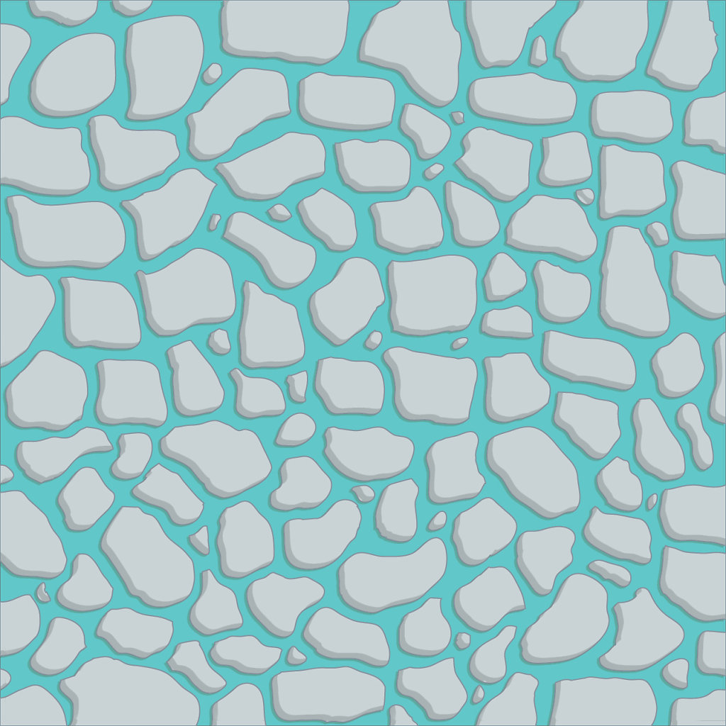 Blue river stones 4x4 tile