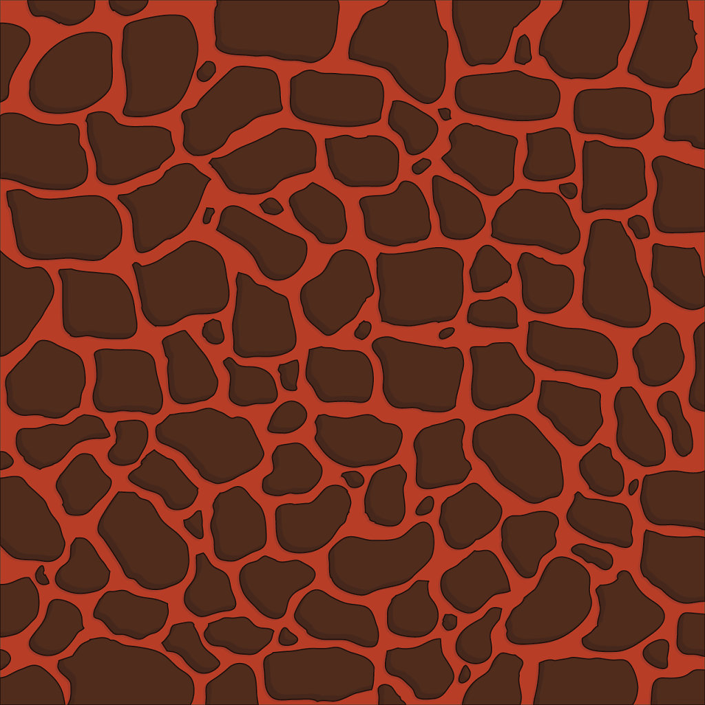 burnt lava and brown stone 4x4 tile